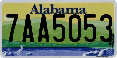 AL license plate 7AA5053