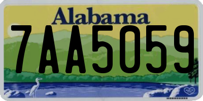 AL license plate 7AA5059