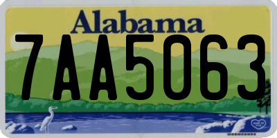 AL license plate 7AA5063