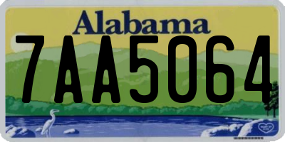 AL license plate 7AA5064