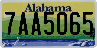 AL license plate 7AA5065