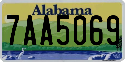 AL license plate 7AA5069