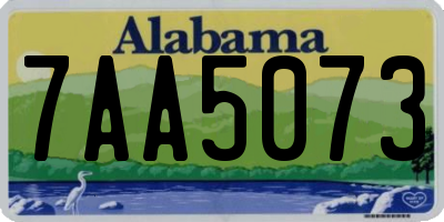 AL license plate 7AA5073