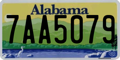 AL license plate 7AA5079
