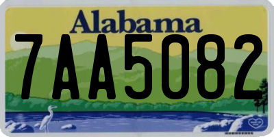 AL license plate 7AA5082