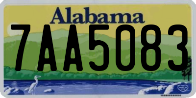 AL license plate 7AA5083