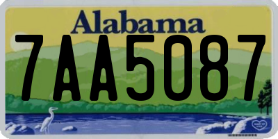 AL license plate 7AA5087
