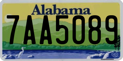 AL license plate 7AA5089