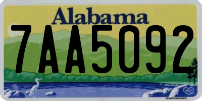 AL license plate 7AA5092