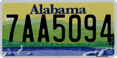 AL license plate 7AA5094