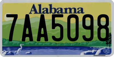 AL license plate 7AA5098