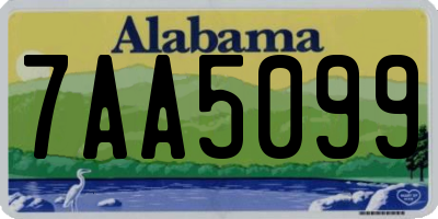 AL license plate 7AA5099