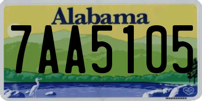 AL license plate 7AA5105