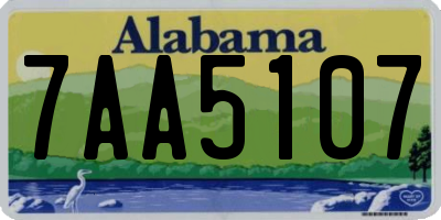 AL license plate 7AA5107