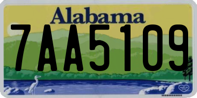 AL license plate 7AA5109