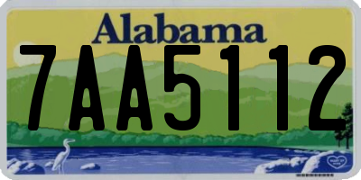 AL license plate 7AA5112
