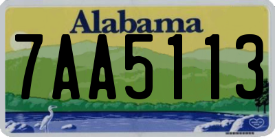 AL license plate 7AA5113