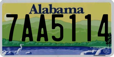 AL license plate 7AA5114