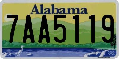 AL license plate 7AA5119