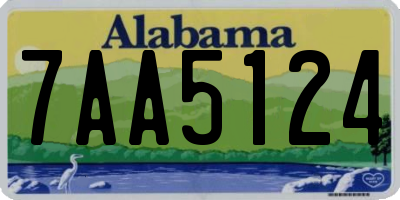 AL license plate 7AA5124