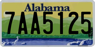 AL license plate 7AA5125