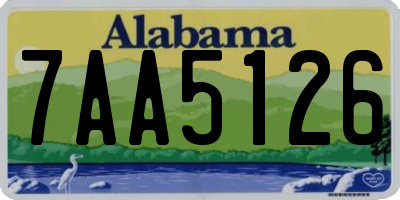 AL license plate 7AA5126