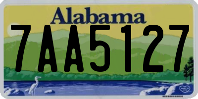 AL license plate 7AA5127