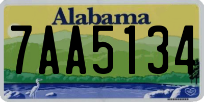 AL license plate 7AA5134