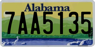 AL license plate 7AA5135