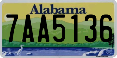 AL license plate 7AA5136