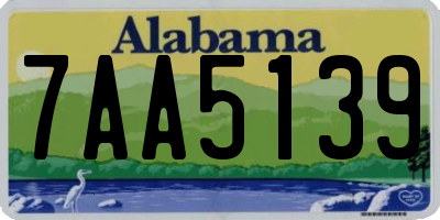 AL license plate 7AA5139