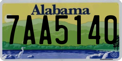 AL license plate 7AA5140