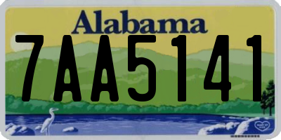 AL license plate 7AA5141