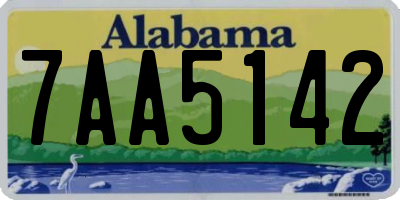 AL license plate 7AA5142