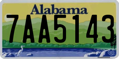 AL license plate 7AA5143
