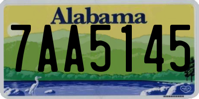 AL license plate 7AA5145