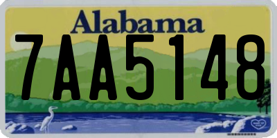 AL license plate 7AA5148