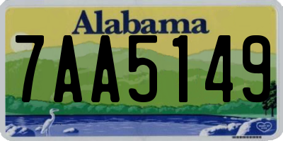 AL license plate 7AA5149