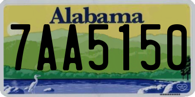 AL license plate 7AA5150
