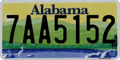 AL license plate 7AA5152