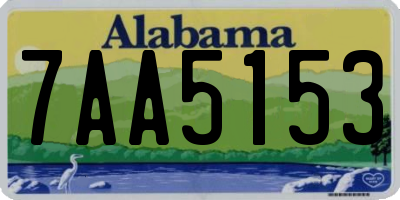 AL license plate 7AA5153