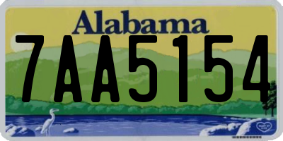 AL license plate 7AA5154