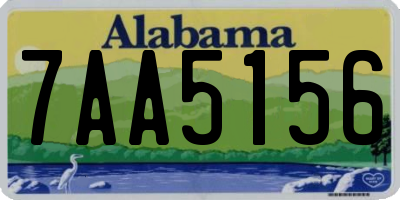 AL license plate 7AA5156