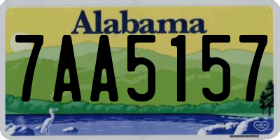 AL license plate 7AA5157