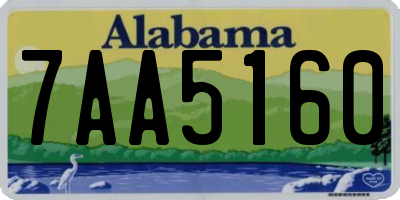 AL license plate 7AA5160