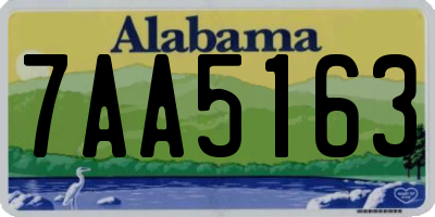 AL license plate 7AA5163