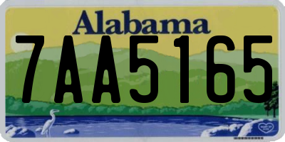 AL license plate 7AA5165