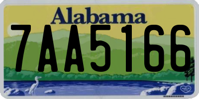 AL license plate 7AA5166
