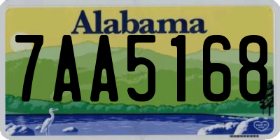 AL license plate 7AA5168