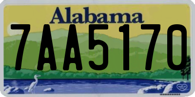 AL license plate 7AA5170